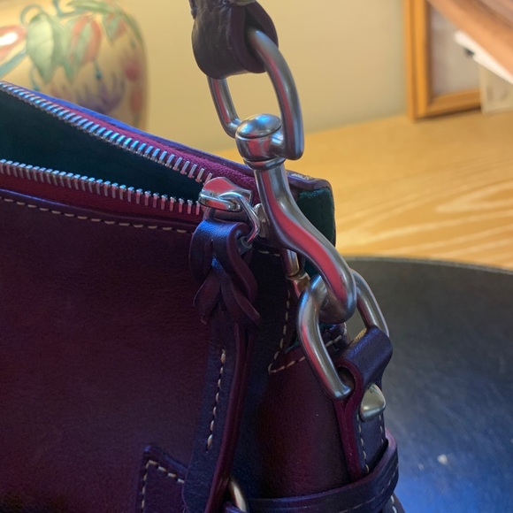 DOONEY AND BOURKE FLORENTINA LEATHER SATCHEL HANDBAG Dark Brown T’Moro - Picture 10 of 14